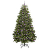 Vihreä tekojoulukuusi PVC ja metalli, 300 LED-valoa, 240 cm