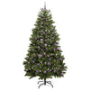 Vihreä tekojoulukuusi PVC ja metalli, 300 LED-valoa, 240 cm