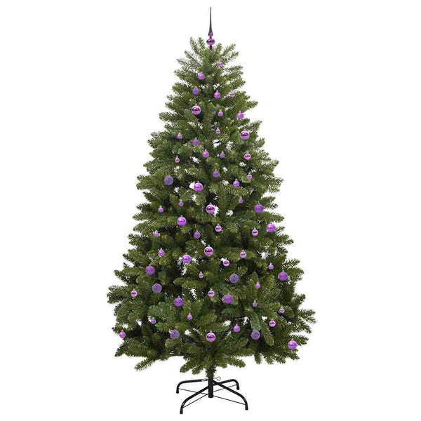 Vihreä tekojoulukuusi PVC ja metalli, 300 LED-valoa, 240 cm