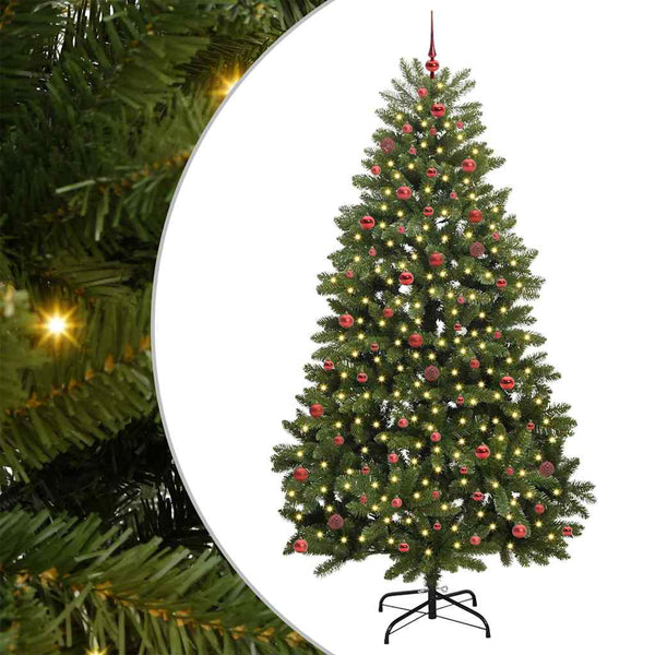Tekojoulukuusi 300 LED-valoilla Vihreä 270 cm PVC ja metalli