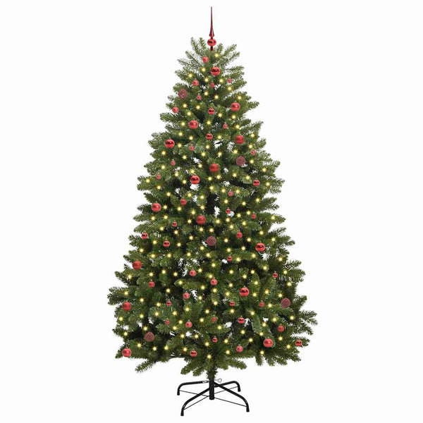 Tekojoulukuusi 300 LED-valoilla Vihreä 270 cm PVC ja metalli