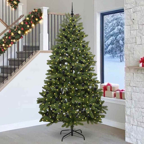 Tekojoulukuusi 300 LED-valoilla Vihreä 270 cm PVC ja metalli