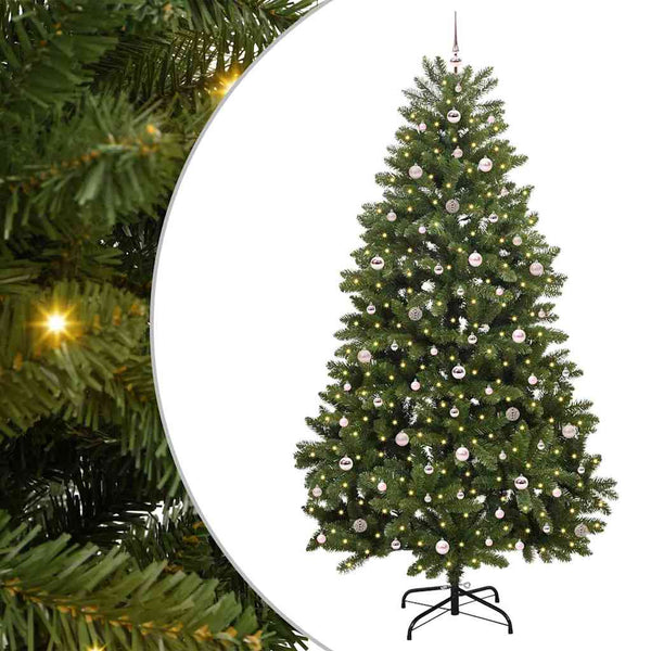 Tekojoulukuusi 300 LED-valoilla Vihreä 270 cm PVC ja metalli