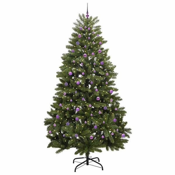 Tekojoulukuusi 300 LED-valoilla Vihreä 270 cm PVC ja metalli