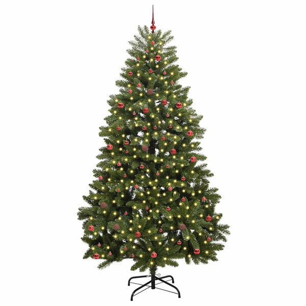 Tekojoulukuusi 300 LED-valoilla Vihreä 300 cm PVC ja metalli