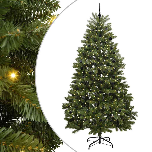 Tekojoulukuusi 300 LED-valoilla Vihreä 300 cm PVC ja metalli