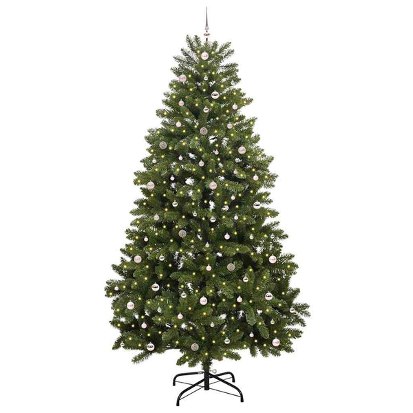 Tekojoulukuusi 300 LED-valoilla Vihreä 300 cm PVC ja metalli