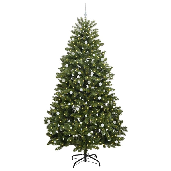 Tekojoulukuusi 300 LED-valoilla Vihreä 300 cm PVC ja metalli