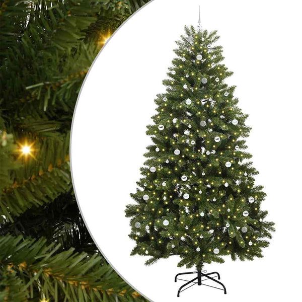 Tekojoulukuusi 300 LED-valoilla Vihreä 300 cm PVC ja metalli