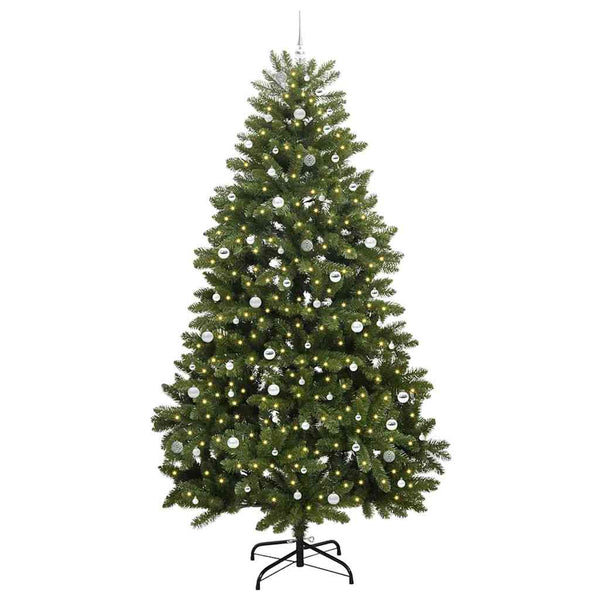 Tekojoulukuusi 300 LED-valoilla Vihreä 300 cm PVC ja metalli