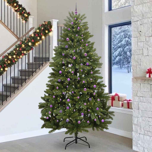 Tekojoulukuusi 300 LED-valoilla Vihreä 300 cm PVC ja metalli
