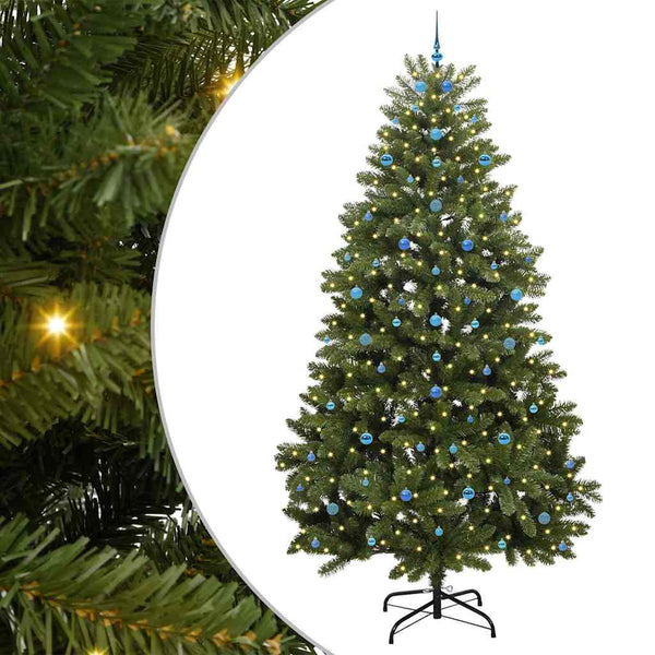 Tekojoulukuusi 300 LED-valoilla Vihreä 300 cm PVC ja metalli
