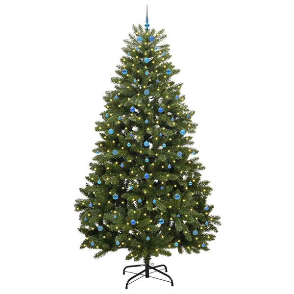 Tekojoulukuusi 300 LED-valoilla Vihreä 300 cm PVC ja metalli
