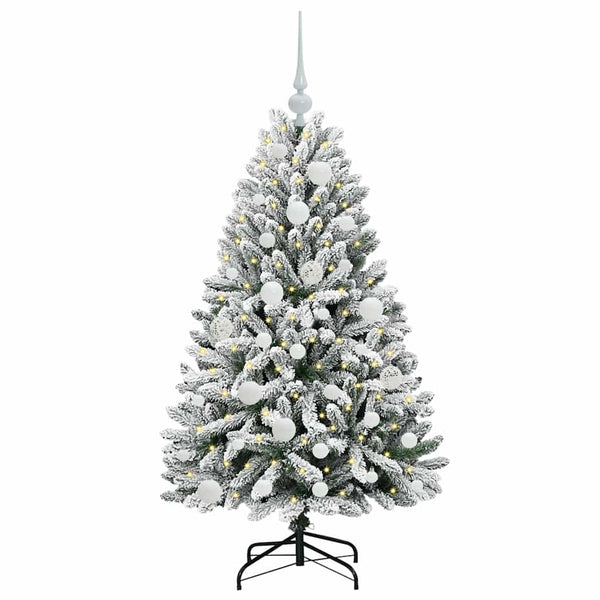 Värit vihreä ja valkoinen, tekojoulukuusi 120 cm, materiaali PVC ja metalli
