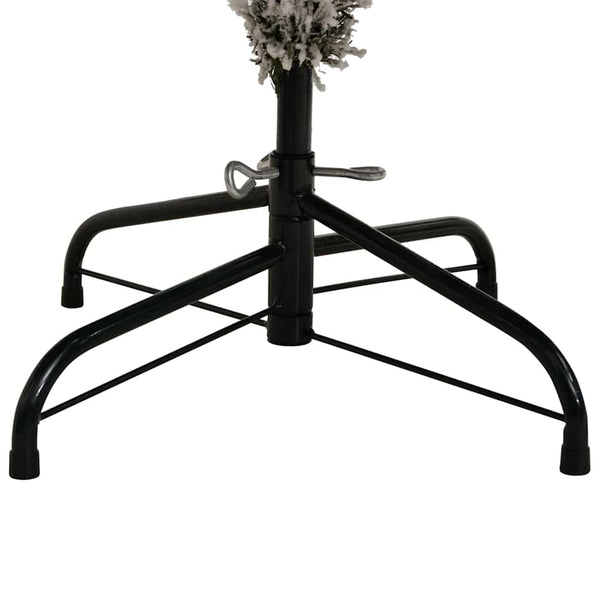 270 cm pitkä teko joulukuusi vihreänä ja valkoisena PVC:stä ja metallista