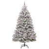 Vihreä-valkoinen 270 cm teko joulukuusi PVC:stä ja metallista
