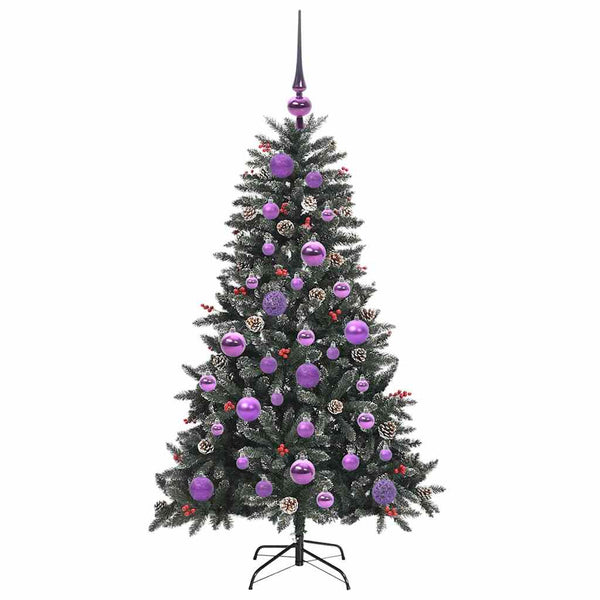 Tekojoulukuusi jalustalla Vihreä 120 cm PVC ja muovi ja teräs