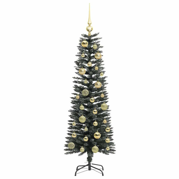 Tekojoulukuusi jalustalla Vihreä 120 cm PVC ja muovi ja teräs