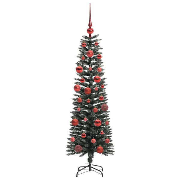 Tekojoulukuusi jalustalla Vihreä 150 cm PVC ja muovi ja teräs