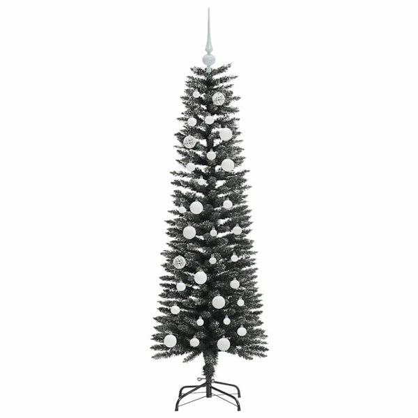 Tekojoulukuusi jalustalla Vihreä 150 cm PVC ja muovi ja teräs