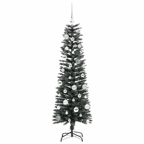 Tekojoulukuusi jalustalla Vihreä 150 cm PVC ja muovi ja teräs