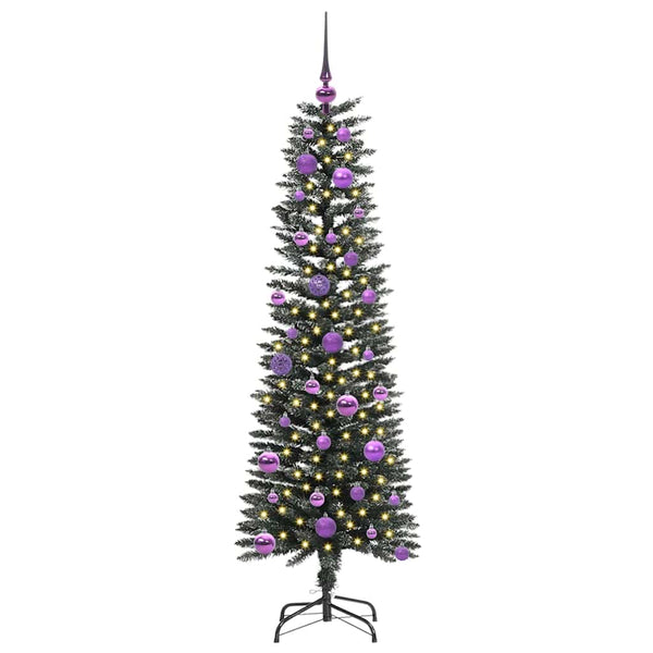 Tekojoulukuusi jalustalla Vihreä 150 cm PVC ja muovi ja teräs
