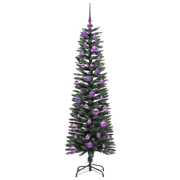 Tekojoulukuusi jalustalla Vihreä 150 cm PVC ja muovi ja teräs