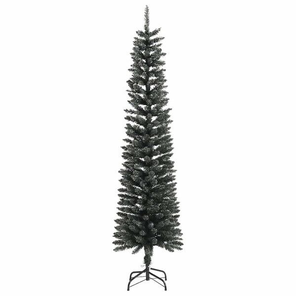 Tekojoulukuusi jalustalla Vihreä 210 cm PVC ja muovi ja teräs