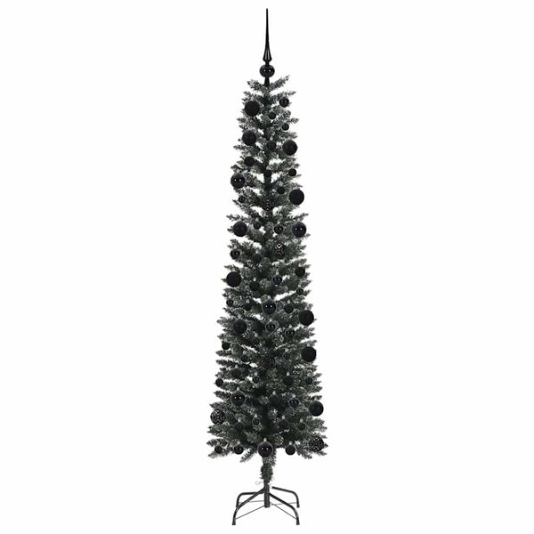 Tekojoulukuusi jalustalla Vihreä 210 cm PVC ja muovi ja teräs