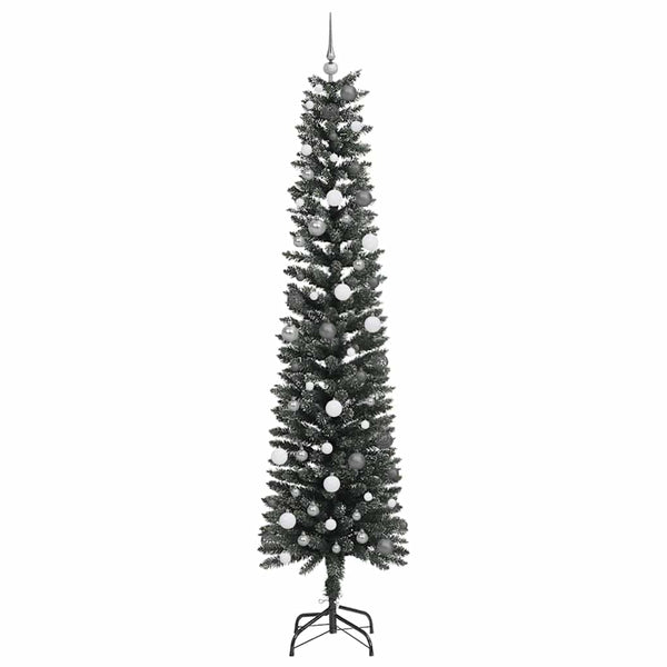 Tekojoulukuusi jalustalla Vihreä 240 cm PVC ja muovi ja teräs