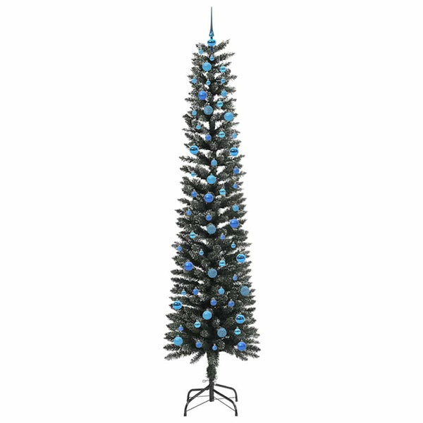 Tekojoulukuusi jalustalla Vihreä 240 cm PVC ja muovi ja teräs