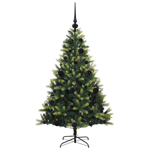 Keinotekoinen taitettava joulukuusi 150 LEDiä Vihreä 120 cm