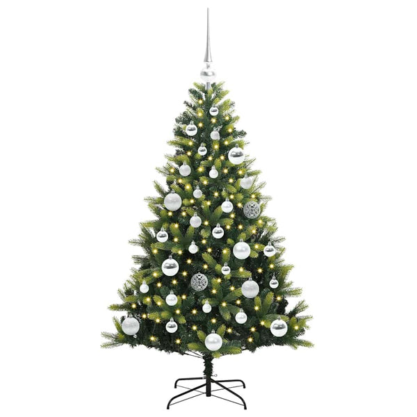 Keinotekoinen taitettava joulukuusi 150 LEDiä Vihreä 120 cm