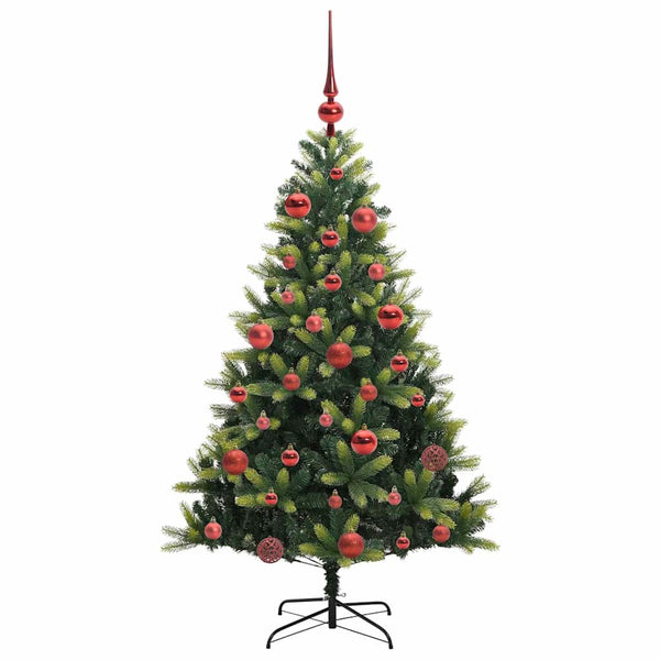 Keinotekoinen taitettava joulukuusi 150 LEDiä Vihreä 150 cm