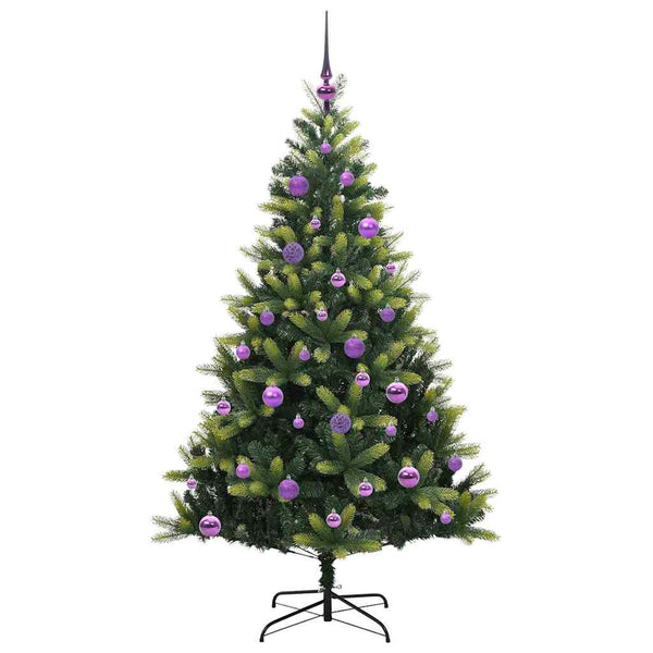 Keinotekoinen taitettava joulukuusi 150 LEDiä Vihreä 150 cm