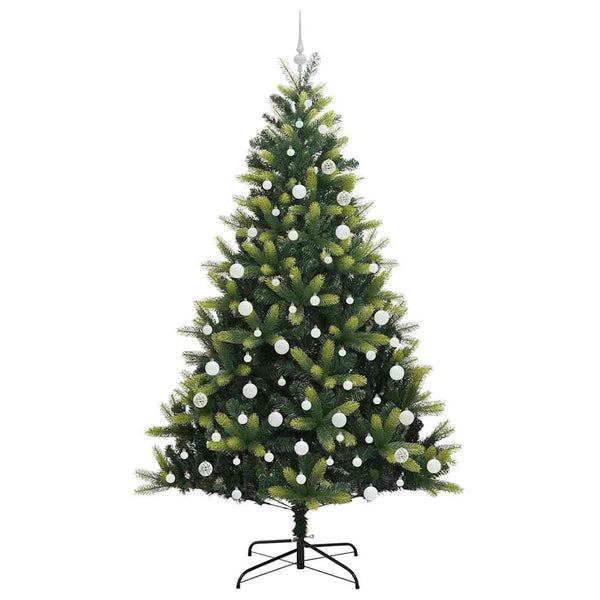 Tekoinen Kaatuva Joulukuusi 300 LEDiä Vihreä 210 cm PVC ja PE