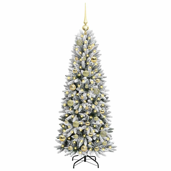 Tekojoulukuusi valkoinen 120 cm PVC ja muovi ja teräs ja PE