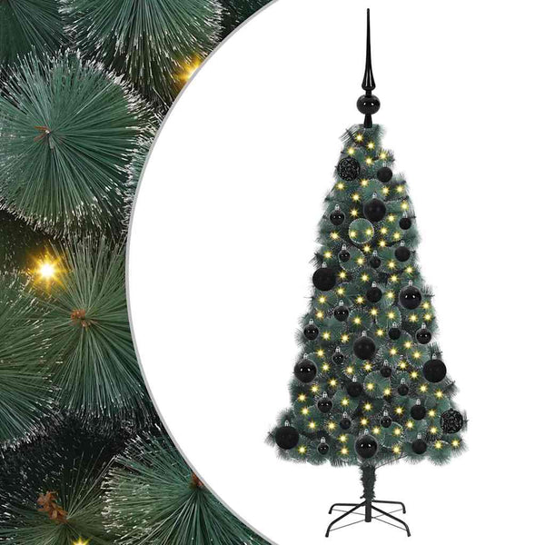 Tekokuusi esivalaisimella ja pallosetillä Vihreä 120 cm PET