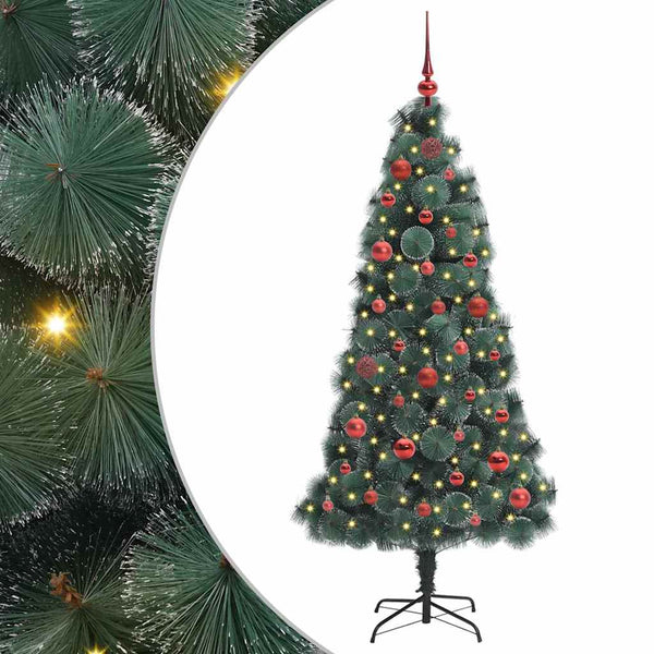 Tekoinen esivalmis joulukuusi pallosetillä Vihreä 150 cm PET