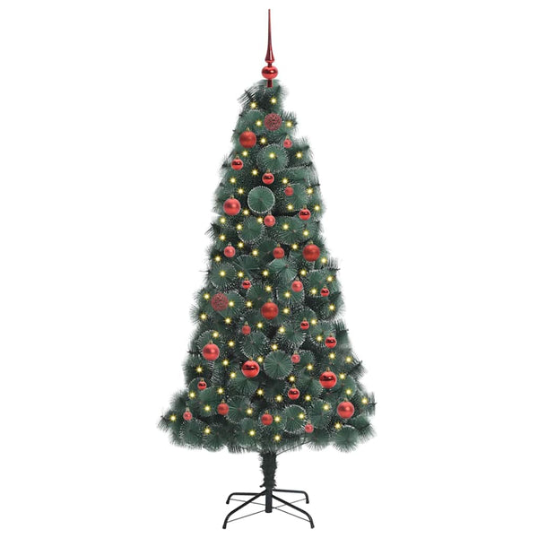 Tekoinen esivalmis joulukuusi pallosetillä Vihreä 150 cm PET