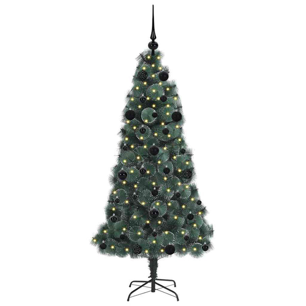 Tekokuusi esivalotettu joulukuusi pallosetillä Vihreä 150 cm