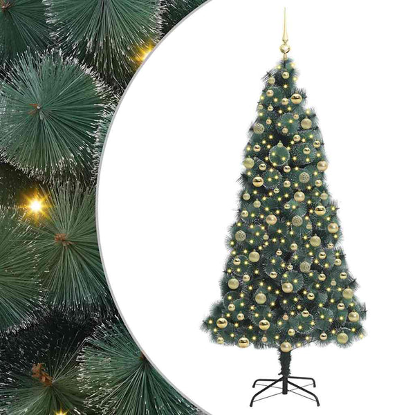 Teko Pre-lit Joulukuusi Pallosetillä Vihreä 210 cm PET