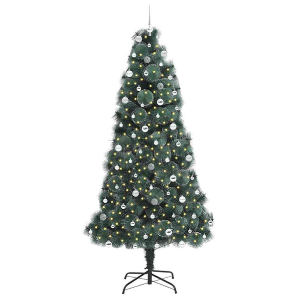 Teko pre-lit joulukuusi palloilla jalustalla Vihreä 240 cm PET