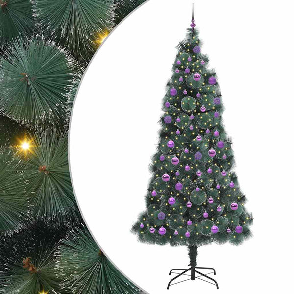 Tekokuusi Valmiina Koristeilla Vihreä 240 cm PET