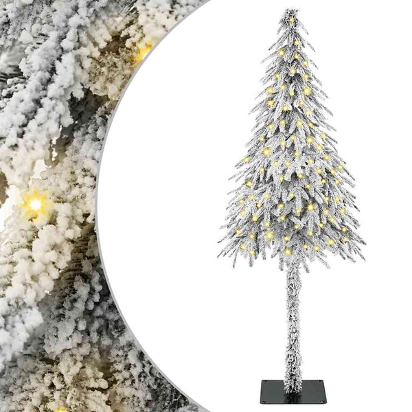 Joulukuusi 150 LED-valoilla Valkoinen 120 cm PE ja Teräs