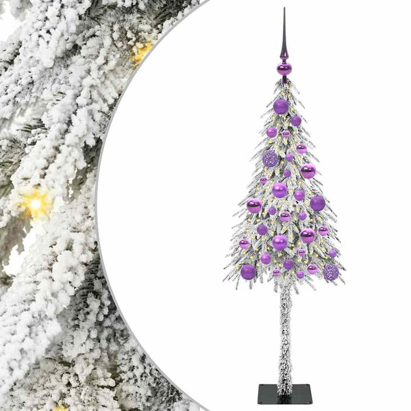 Joulukuusi Valkoinen 120 cm PE ja Teräs