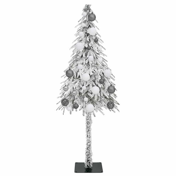 Joulukuusi 150 LED-valoilla Valkoinen 150 cm PE ja Teräs
