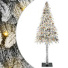 Joulukuusi 300 LED-valoilla Valkoinen 180 cm PE ja Teräs