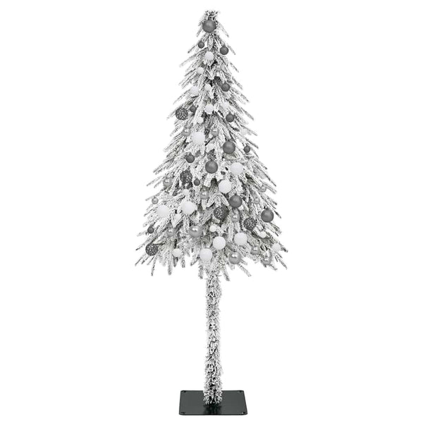 Joulukuusi 300 LED-valoilla Valkoinen 180 cm PE ja Teräs