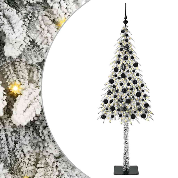 Joulukuusi 300 LED-valoilla Valkoinen 180 cm PE ja Teräs